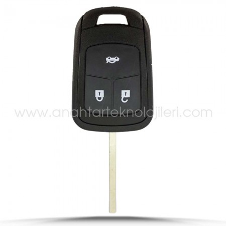 OPEL Astra J HU100 Anahtarlı 3 Buton Kumanda Kabı Oto Kumanda Kabı