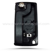 PEUGEOT 308 2007-2013 3 Buton Bagaj Açma Pil Yataklı Kumanda Kabı Oto Kumanda Kabı