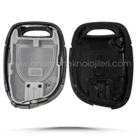 RENAULT Clio II 01-08 1 Buton CR1220 Tırnaklı Oto Kumanda Kabı Oto Kumanda Kabı