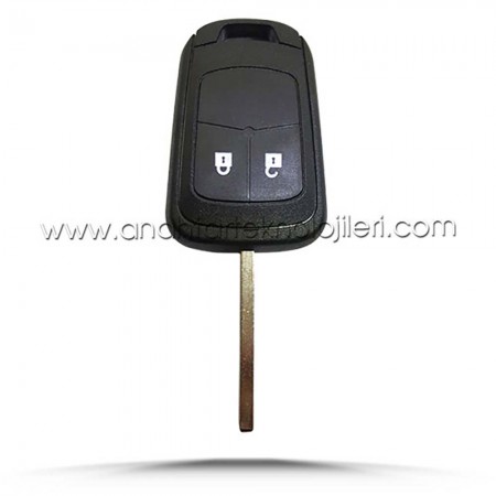 OPEL Astra J HU100 Anahtarlı 2 Buton Kumanda Kabı Oto Anahtar Kabı