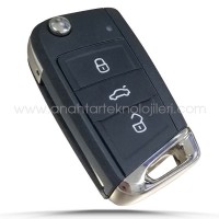 VOLKSWAGEN Polo 2014 Sonrası HU162T MQB Tip Sustalı Kumanda Kumanda Kabı