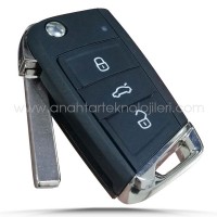 VOLKSWAGEN Polo 2014 Sonrası HU162T MQB Tip Sustalı Kumanda Kumanda Kabı