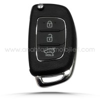 HYUNDAI i20 12+ Pcf7936 3 Buton Hold Flip Key OEM Kumanda