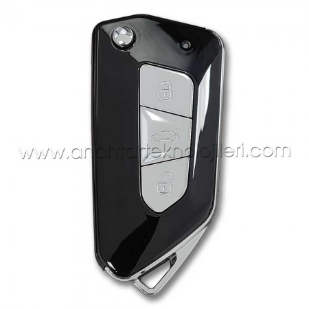 KEYDIY NB34 Krom 3 Buton Golf 8 Sustalı Tip Bobinli Kumanda
