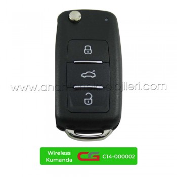 CG VOLKSWAGEN UDS Tipi 3 Buton Sustalı C14-000002 - B5-3 Kablosuz Kumanda