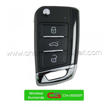CG VOLKSWAGEN MQB Tipi 3 Buton Sustalı C14-000007 - MQB-3 Kablosuz Kumanda