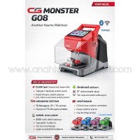 2026 Yeni CGDI Monster G08 CNC Oto Anahtar Kesme Makinesi – Android, T5 Mengene, Dahili Batarya, Bluetooth & WiFi