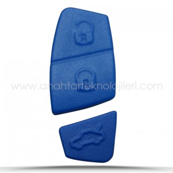 FIAT Linea 500 3 Buton Mavi Plastik Buton (5li Paket)
