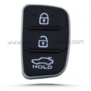 Hyundai i20, i10 Oto Kumanda Kabı Plastik Buton Araba Anahtarı Tuş Basma Butonu Anahtar