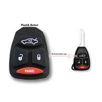 Chrysler, Dodge, Jeep Oto Kumanda Kabı için 4 Buton Araba Anahtarı Plastik Tuş Takımı