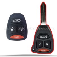 Chrysler, Dodge, Jeep Oto Kumanda Kabı için 4 Buton Araba Anahtarı Plastik Tuş Takımı