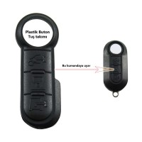 FIAT Doblo Ducato 500 Sustalı Kumanda Kabı Plastik Buton Siyah 5li Paket