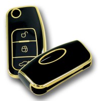 Ford Focus Fiesta Connect 2004+ Sustalı Siyah Oto Anahtar Kumanda Kabı Kılıfı Oto Anahtarlık