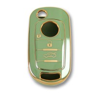 Fiat Egea Sustalı Yeşil Oto Anahtar Kumanda Kabı Kılıfı Oto Anahtarlık
