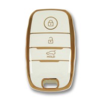 Kia 2012-2018 Ceed, Rio, Sportage Smart Beyaz Oto Anahtar Kumanda Kabı Kılıfı Oto Anahtarlık