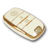 Kia 2012-2018 Ceed, Rio, Sportage Smart Beyaz Oto Anahtar Kumanda Kabı Kılıfı Oto Anahtarlık