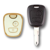 Peugeot 206 106 Partner Citroen C1 Beyaz Oto Anahtar Kumanda Kabı Kılıfı Oto Anahtarlık