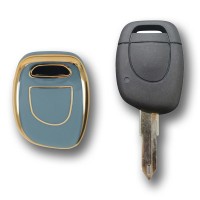 Renault Clio 1, 2, Kangoo 1 Buton gri Oto Anahtar Kumanda Kabı Kılıfı Oto Anahtarlık