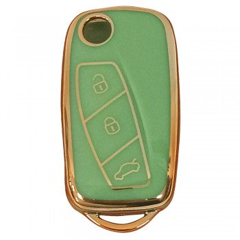 Fiat Linea, Ducato, Boxer, Jumper Sustalı Yeşil Oto Anahtar Kumanda Kabı Kılıfı Oto Anahtarlık