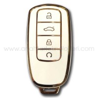 Chery Smart Beyaz Slikon Oto Anahtar Kumanda Kabı Kılıfı Oto Anahtarlık