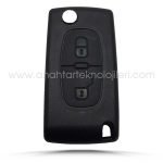PEUGEOT 307 2001-2009 2 Buton Pil Yataklı Sustalı Kumanda Kabı Oto Kumanda Kabı