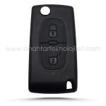PEUGEOT 307 2001-2009 2 Buton Pil Yataksız Sustalı Kumanda Kabı Oto Kumanda Kabı