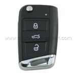 VOLKSWAGEN Seat Skoda MQB Tip Sustalı 3 Buton Siyah Yan Yarım Krom HU66 Kumanda Kabı Kumanda Kabı