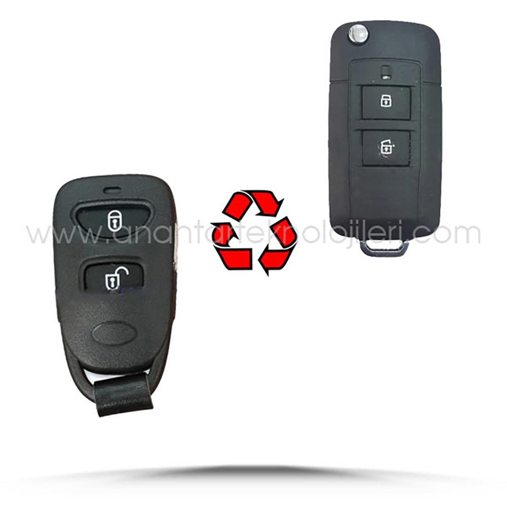 1030049 HYUNDAI Sallama 3 Buton Panic Dönüşüm Kabı - Görsel 1