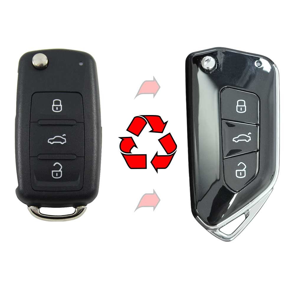 2010033 VOLKSWAGEN GOLF 8 Görünümlü UDS ID48 Üretim Kumanda 202AD 433MHz - Görsel 1