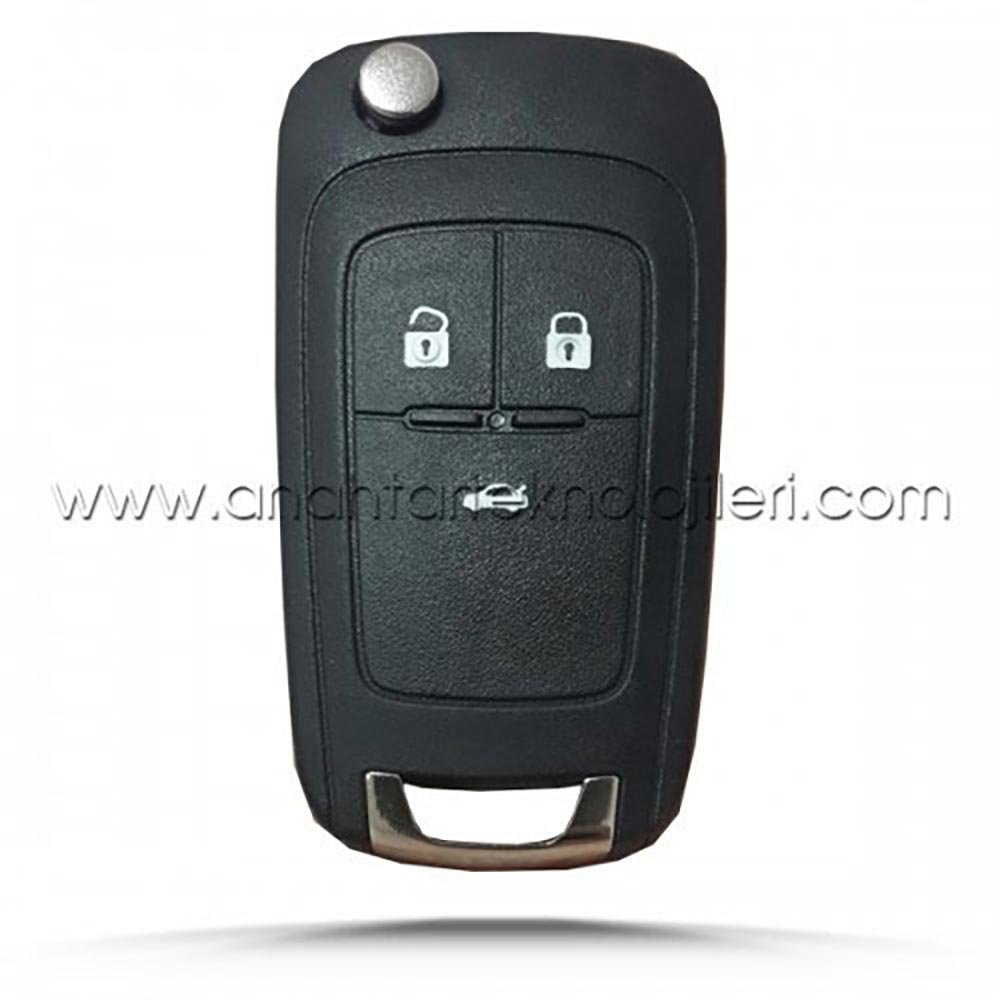 2010291 CHEVROLET Cruze 10+ 13500219 ID46 EXT 433MHZ 3 Buton Sustalı Üretim Kumanda - Görsel 1