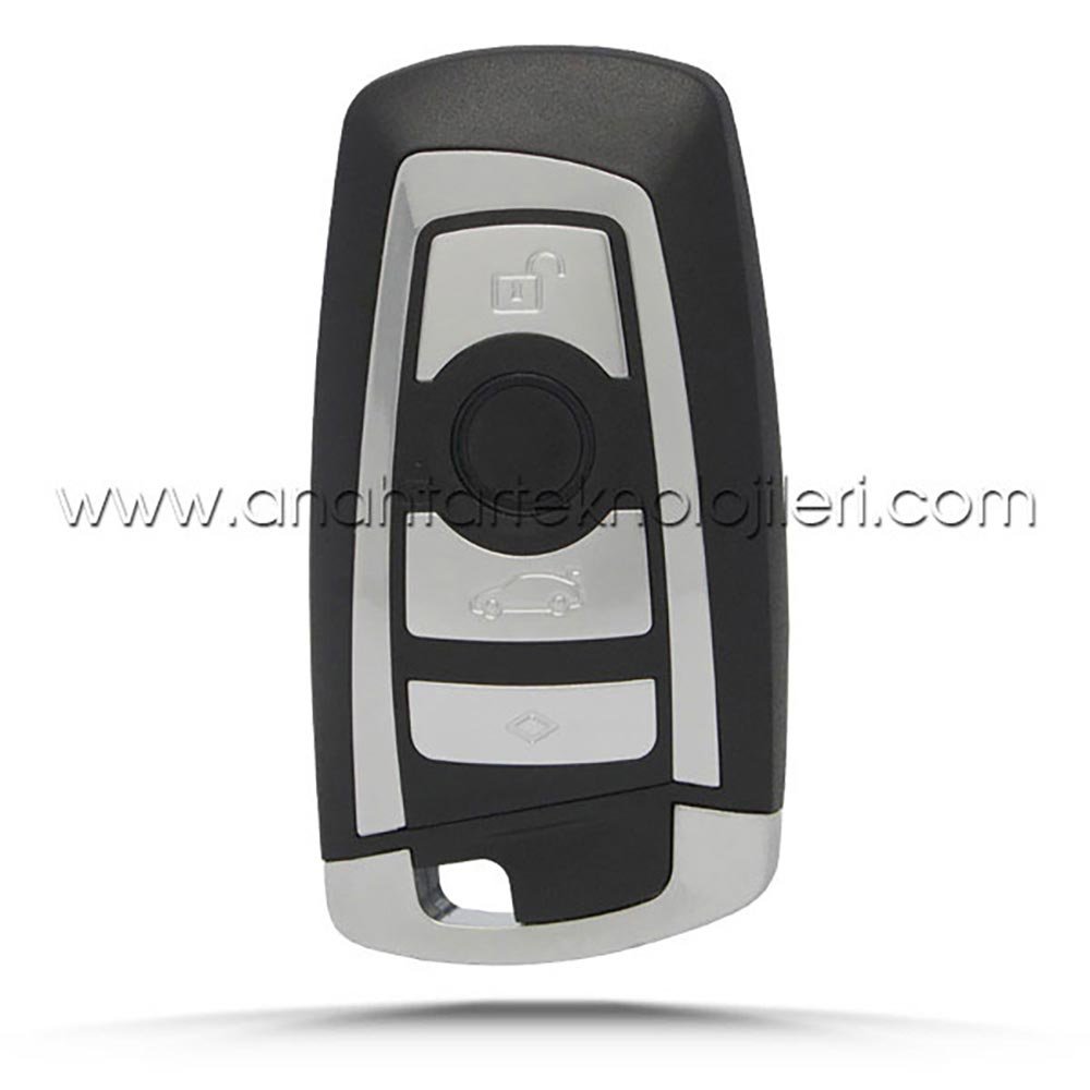 2010436 BMW CAS4 Keyless 868MHz 4 Buton Gümüş Çerçeveli Üretim Kumanda - Görsel 1