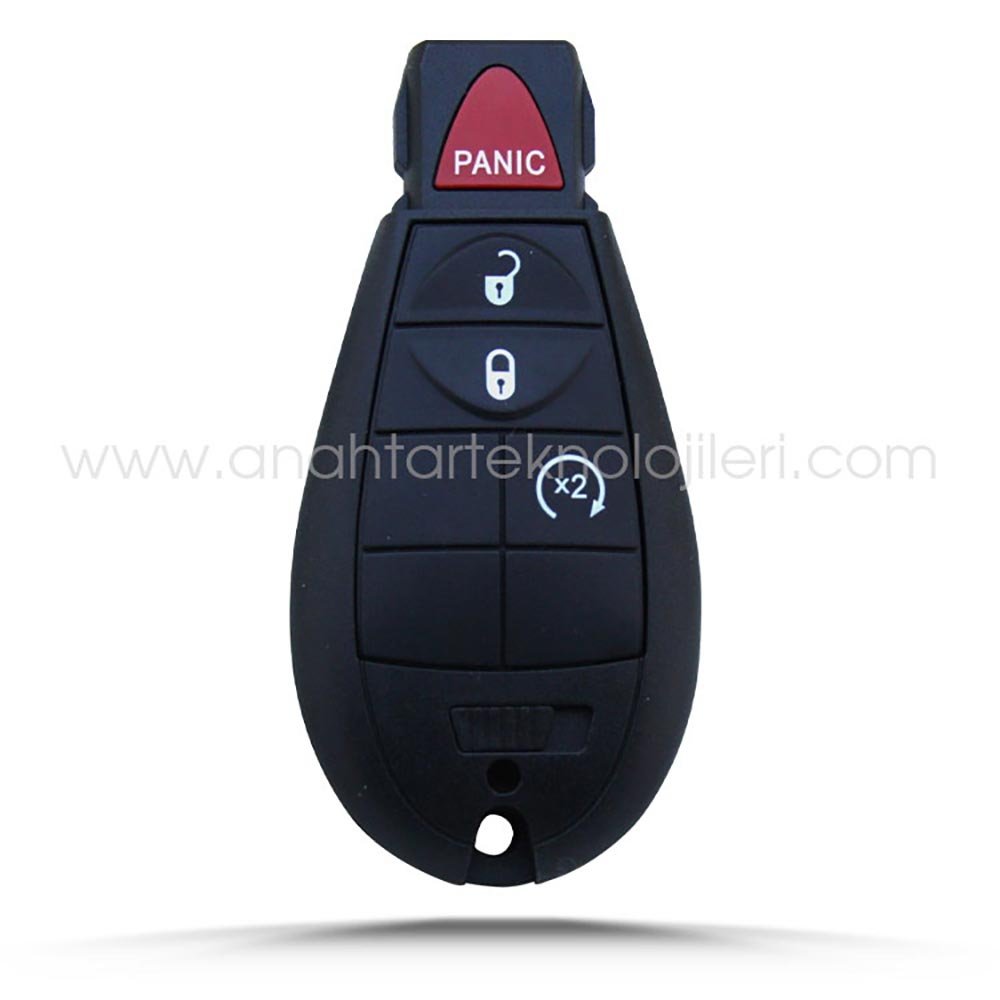 2010518 Chrysler Jeep Dodge 3+1 Start Fobik PCF7961M Üretim Kumanda - Görsel 1