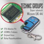 UNIVERSAL UK44 433MHz 4 Buton 1-2-3-4 Geniş İşlemcili Programlanabilir Sallama Akıllı Kumanda