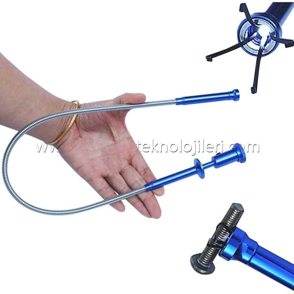 7010282 UNIVERSAL Mıknatıslı Işıklı Kavrayıcılı Parça Yakalama Hortumu 62cm - Görsel 1