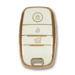 Kia 2012-2018 Ceed, Rio, Sportage Smart Beyaz Oto Anahtar Kumanda Kabı Kılıfı Oto Anahtarlık